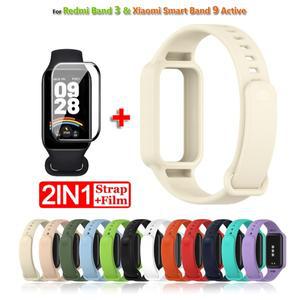 샤오미호환 스마트 밴드 9 용 교체 스트랩 Redmi 3 팔찌 액티브 Correa 실리콘 시계