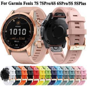 Garmin호환 Fenix 7S Pro 6S 5S Plus 시계 밴드 스트랩 팔찌 여성 6s 5s 용 Quickfit 20mm 실리콘 Wirstb