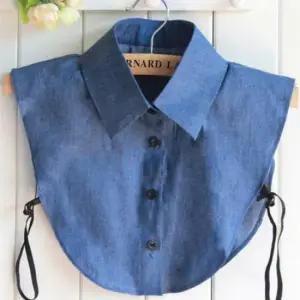 넥케이프 다크블루 레이어드카라 베이직 페이크카라