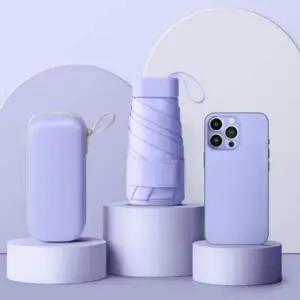 [콩심팥심]초소형 미니 양우산 휴대용 2단 수동 우산 파우치 소형 미니 휴대용