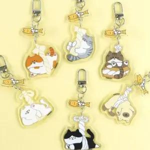 냥이 액막이 키링 캐릭터 아크릴 키링 랜덤 8탄 12 가방고리 키홀더 열쇠고리