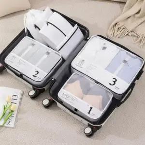 여행용 파우치 세트 여행 세면도구 캐리어 정리 압축 파우치 세트