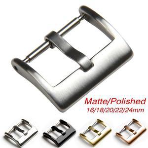 시계 밴드 메탈 버클 스트랩  솔리드 스퀘어 버튼  실버  블랙  로즈  골드  스테인리스 스틸  매트  광택