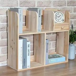 [하프클럽/셀러허브]원목드림2단책꽂이 책정리대 서랍책꽂이 서랍