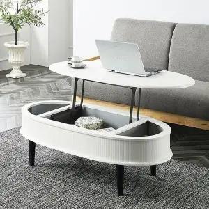 [하프클럽/셀러허브]듀얼안전 좌식테이블 모리 타원형 리프트