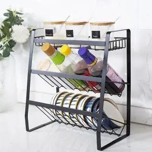 [하프클럽/셀러허브]폭좁은 주방 미니선반 와인 정리함 철제 수납장