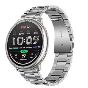 Amazfit Active 2 용 스테인레스 스틸 스트랩 Correa Smartwatch 밴드 금속 팔찌 시계