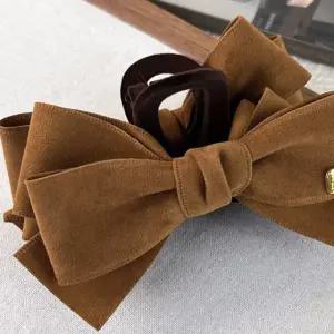 포인트장식 벨벳 집게핀 헤어핀 ST057 LIy7+7LUO