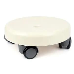 [하프클럽/셀러허브]청소용 원형 목욕 의자 바퀴 좌식의자 아이보리