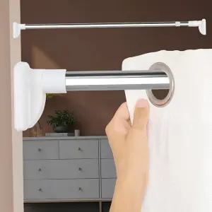 압축봉 큰발 280 커튼걸이 커텐봉 고정홀더 무타공