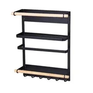 [하프클럽/셀러허브]선반 키친타올 앵글선반 주방 수건 후크 블랙