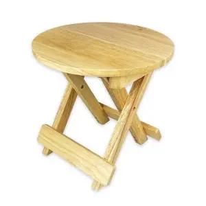 [하프클럽/셀러허브]접이식 원형 나무의자 나무 의자