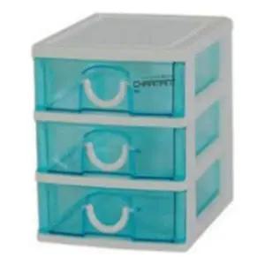 [하프클럽/셀러허브]해피 책상서랍함 서랍장3단(블루)