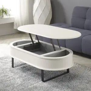 [하프클럽/셀러허브]화이트 리프트업 거실리프트테이블 쇼파테이블