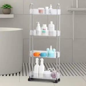 [하프클럽/셀러허브]이동식선반 이동식카트 수납함 이동 4단