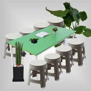 [하프클럽/셀러허브]k6039 행사용의자 PVC 회전체어라탄