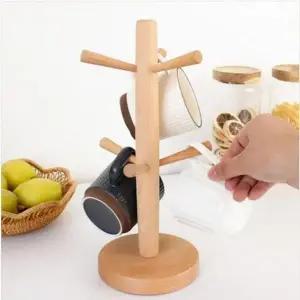 [하프클럽/셀러허브]우드 6구 주방컵걸이 컵걸이 컵받침대