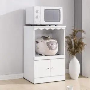 [하프클럽/셀러허브]사란다 전자렌지대 화이트 미니 수납렌지대