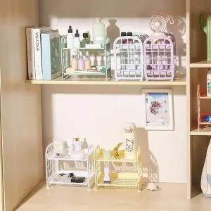[하프클럽/셀러허브]플라스틱수납함 책상 다용도 선반 화장대 2단
