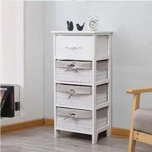 [하프클럽/셀러허브]레나퍼니처 로로티 라탄 침실가구 4단 서랍장