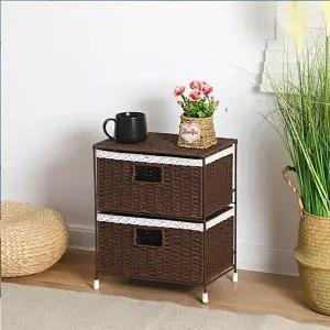 [하프클럽/셀러허브]레나퍼니처 로로미 라탄 정리장 2단 서랍장