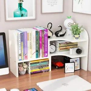 [하프클럽/셀러허브]책상정리함 코너 책상 위 수납 책꽂이 화이트