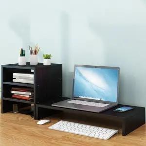 [하프클럽/셀러허브]1단모니터받침대 받침대 수납장세트