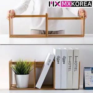 [하프클럽/셀러허브]대나무 원목 책꽂이 책꽂이 책상 정리함 북엔드