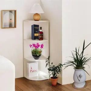 [하프클럽/셀러허브]5470 다용도수납장 깨깔코너장식장3단