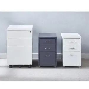 [하프클럽/셀러허브]GDM 3단서랍장 3단 철제 서랍장 화이트