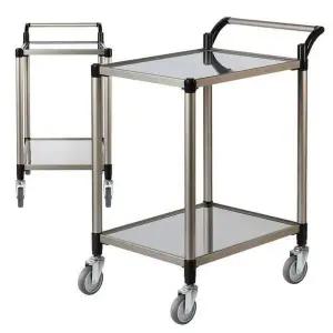 [하프클럽/셀러허브]써빙카트 중 회색바퀴 주방웨건 홀서빙카트 2단