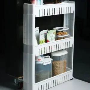 [하프클럽/셀러허브]주방 욕실 이동식 틈새수납장 조립형