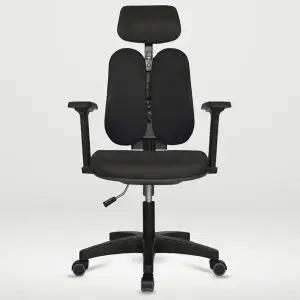 [하프클럽/셀러허브]학생의자 듀얼 고급형 헤더형 의자 DU67BK