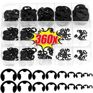 스테인리스 스틸 E 클립 와셔 링 외부 고정 서클립 스냅 리테이너 샤프트 패스너 어소트먼트 키트 M1 5 10