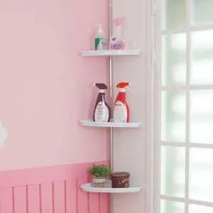 [하프클럽/셀러허브]리빙백색코너선반3단 선반