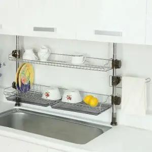 [하프클럽/셀러허브]리빙기둥씽크 800 씽크선반 2단