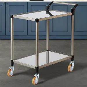 [하프클럽/셀러허브]대 와인색바퀴 고급 업소용카트 병원 2단