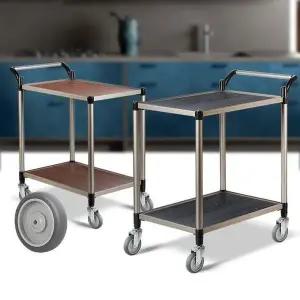 [하프클럽/셀러허브]대 다용도카트 회색바퀴 주방웨건 웨곤 2단