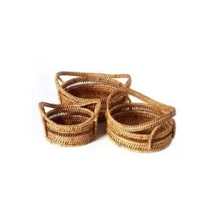 [하프클럽/셀러허브]미얀마 라탄 캔디 바스켓 미얀마 BK066