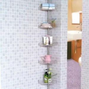 [하프클럽/셀러허브]리빙투명코너선반5단 욕실