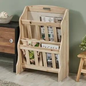 [하프클럽/셀러허브]책꽂이 카달록꽂이 원목2단발코니잡지꽂이