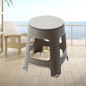 [하프클럽/셀러허브]라탄회전의자 그레이/간이 야외 간이의자 간의