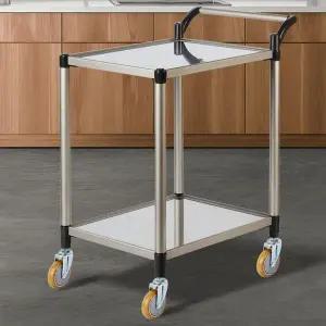 [하프클럽/셀러허브]중 와인색바퀴 운반카트 카트 웨건 다용도 2단