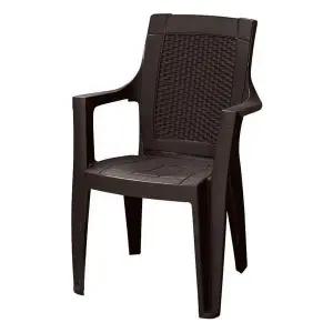 [하프클럽/셀러허브]의자/플라스틱 편의점의자 캠핑 팔걸이 체어