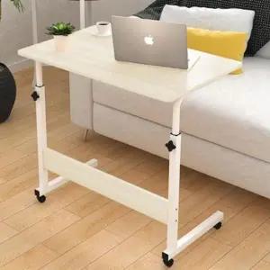 [하프클럽/셀러허브]심플 우드 침대책상 바퀴 간이 책상 2color
