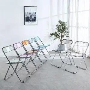 [하프클럽/셀러허브]로에드 아크릴 접이식 투명의자 카페 의자