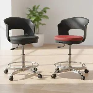 [하프클럽/셀러허브]발받침 이동식의자 작업용 회전 진료실 국산