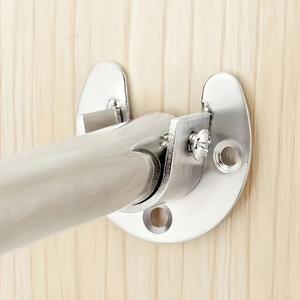 옷장 브래킷에 대 한 6pcs 헤비 듀티 스테인레스 스틸 막대 슬리브 끝 지지대에 플랜지 브래킷