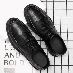 클래식 레더 플랫 남성 베이직 구두 더비슈즈