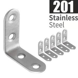 6Pcs 스테인레스 스틸 90도 각도 L 모양의 브래킷 40mm X 16mm 코너 버팀대 패스너 헤비 듀티 금속